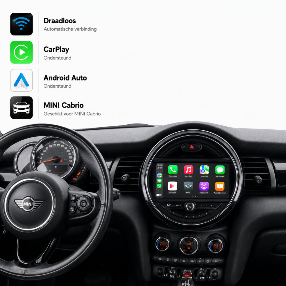 MINI Cabrio | 2018 t/m 2020 | CarPlay & Android Auto Box-1