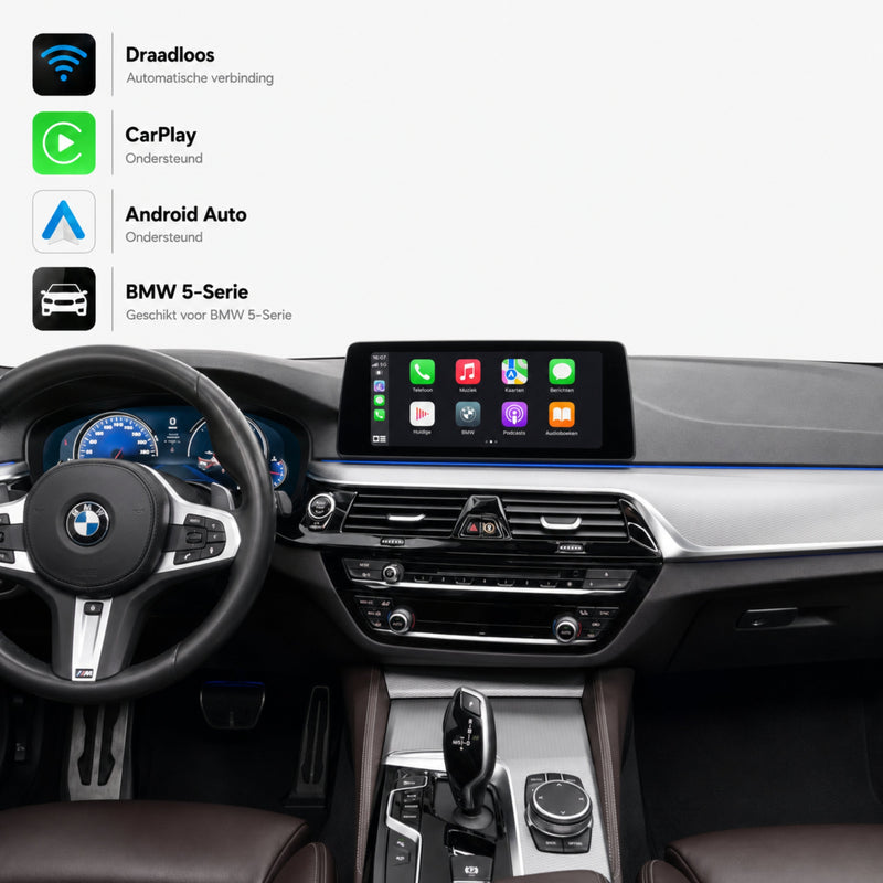 BMW 5 Serie G30/G31 | 2017 t/m 2020 | CarPlay & Android Auto Box | NBT EVO-1