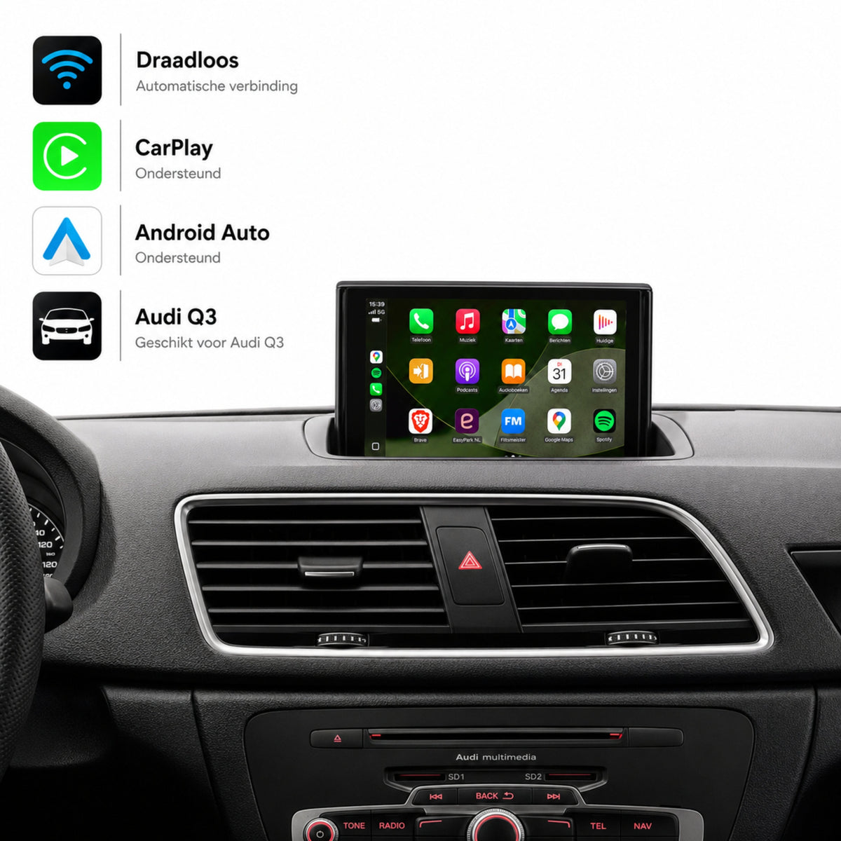 Audi Q3 en Audi RSQ3 | 2011 t/m 2018 | CarPlay & Android Auto Box | MMI 3G-1