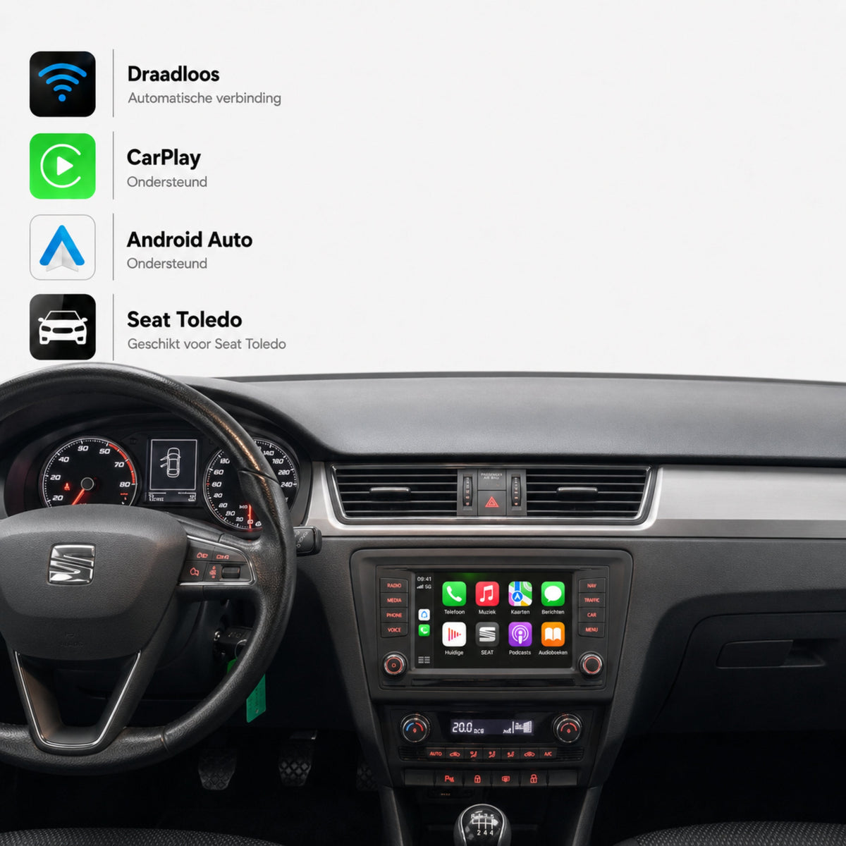 SEAT Toledo | 2015 al 2019 | Box CarPlay & Android Auto | MIB