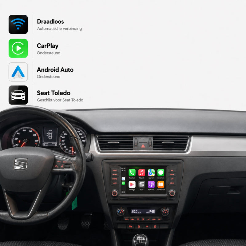SEAT Toledo | 2015 t/m 2019 | CarPlay & Android Auto Box | MIB-1
