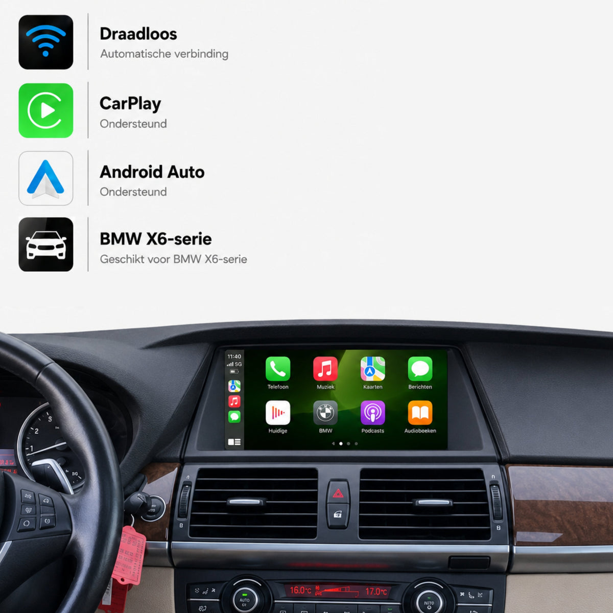BMW X6 E71 | 2009 t/m 2013 | CarPlay & Android Auto Box | CIC-1