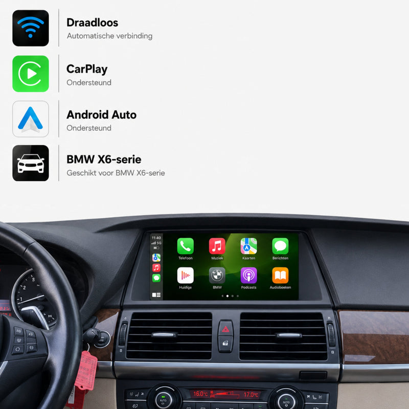 BMW X6 E71 | 2009 t/m 2013 | CarPlay & Android Auto Box | CIC-1