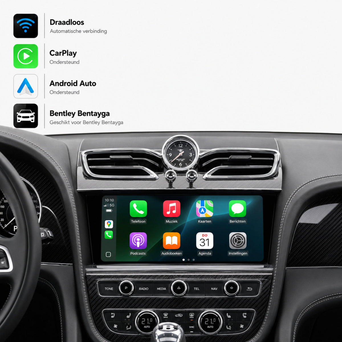 Bentley Bentayga | 2020 t/m 2026 | CarPlay & Android Auto Box | MIB3-1