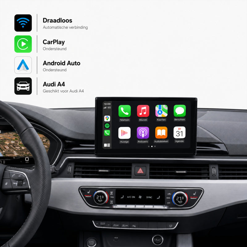 Audi A4, Audi S4 en Audi RS4 | 2020 t/m 2024 | CarPlay & Android Auto Box | MIB3-1