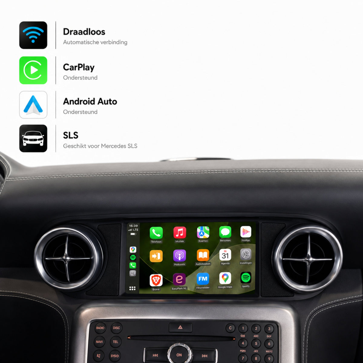 Mercedes SLS-Klasse | 2009 t/m 2014 | CarPlay & Android Auto Box | NTG 4.0-1
