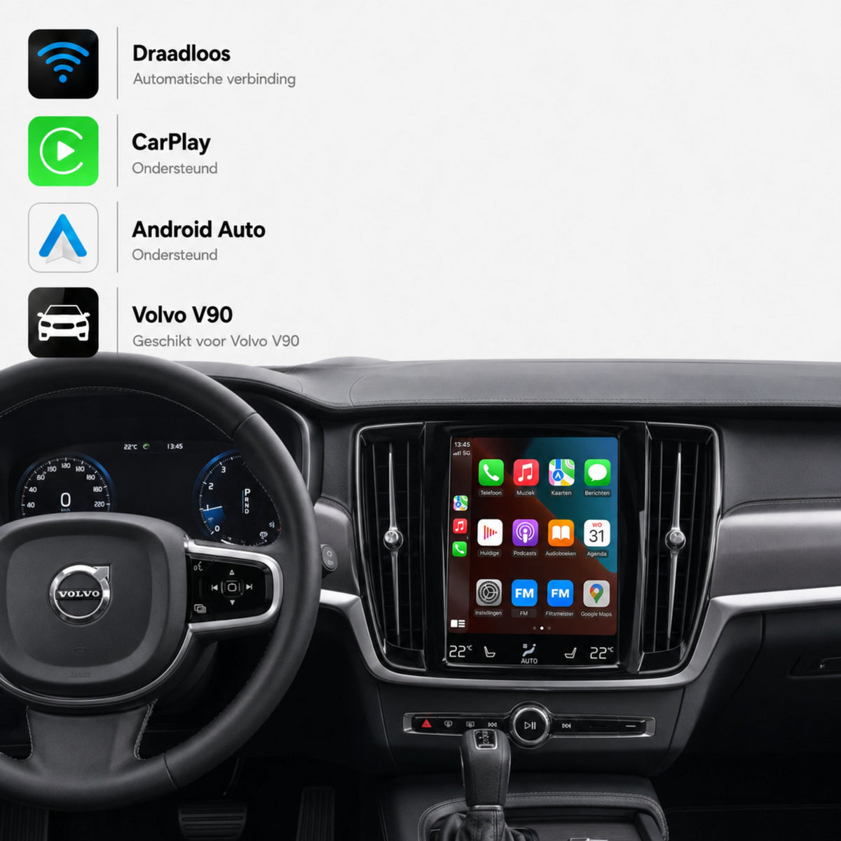 Volvo V90 | 2015 t/m 2021 | CarPlay & Android Auto Box | Sensus Navigation-1