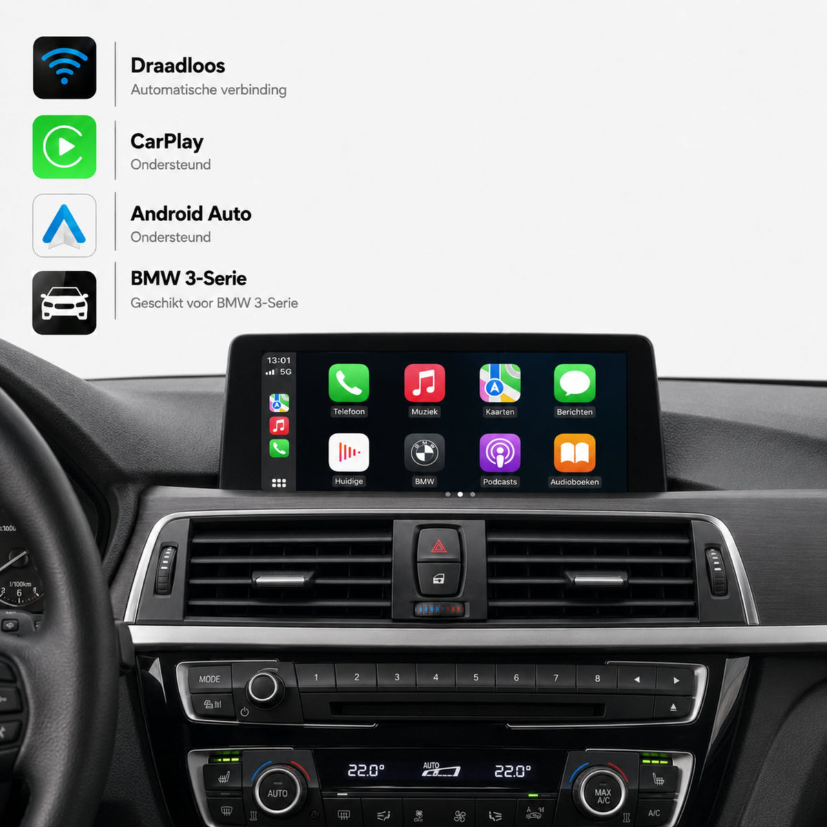 BMW 3 Serie F30/F31 | 2017 t/m 2020 | CarPlay & Android Auto Box | NBT EVO-1