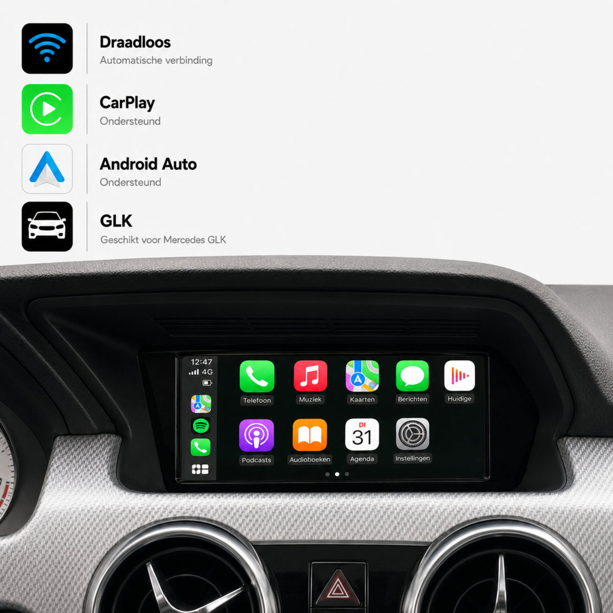 Mercedes GLK-Klasse | 2012 t/m 2015 | CarPlay & Android Auto Box | NTG 4.5-1