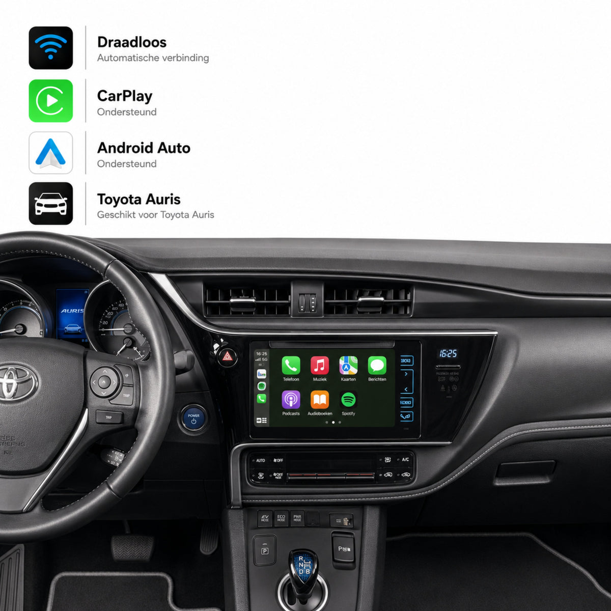 Toyota Auris | 2016 t/m 2019 | CarPlay & Android Auto Box | Touch 2 | Panasonic-1