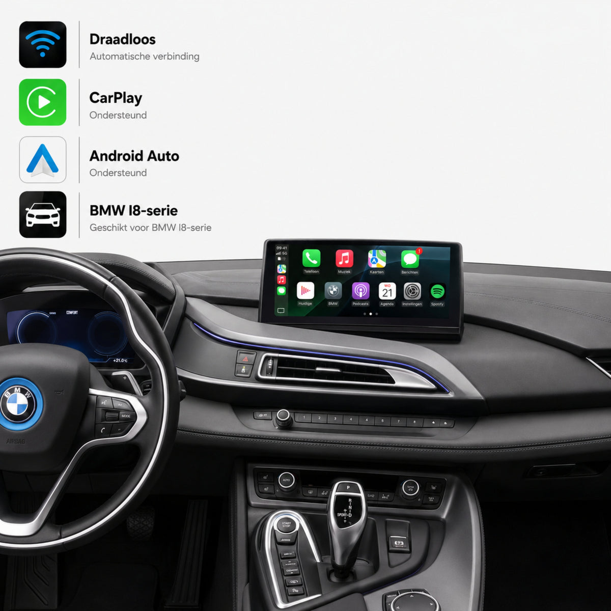 BMW i8 I15 | 2018 t/m 2020 | CarPlay & Android Auto Box | NBT EVO-1