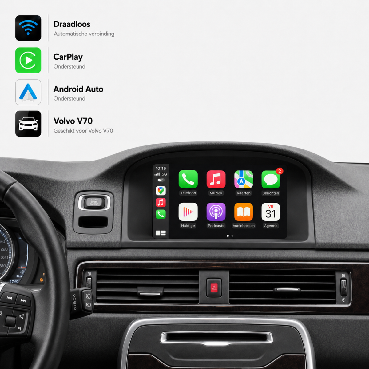 Volvo V70 | 2014 t/m 2018 | CarPlay & Android Auto Box | Sensus Connect-1
