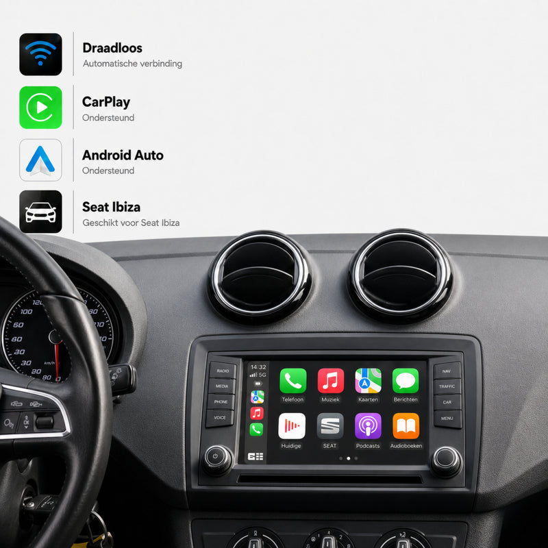 SEAT Ibiza | 2015 t/m 2021 | CarPlay & Android Auto Box | MIB-1
