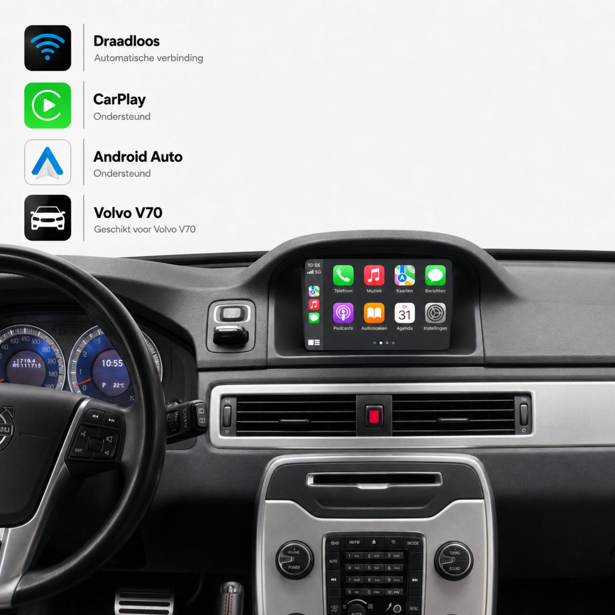 Volvo V70 | 2011 bis 2014 | CarPlay & Android Auto Box | Sensus