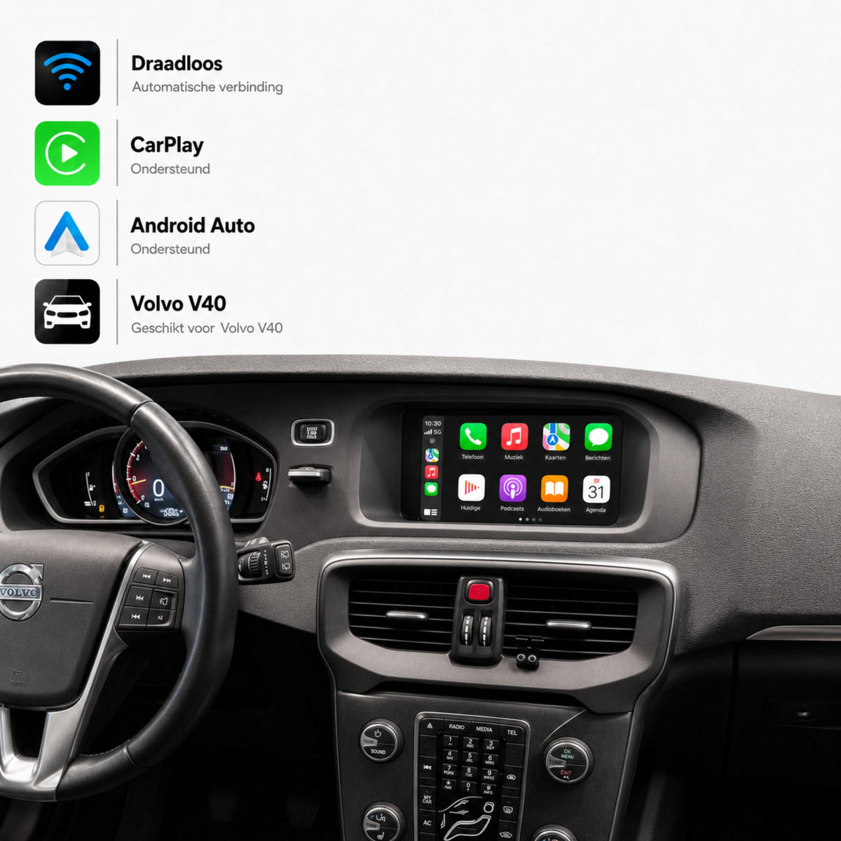 Volvo V40 | 2012 t/m 2014 | CarPlay & Android Auto Box | Sensus-1