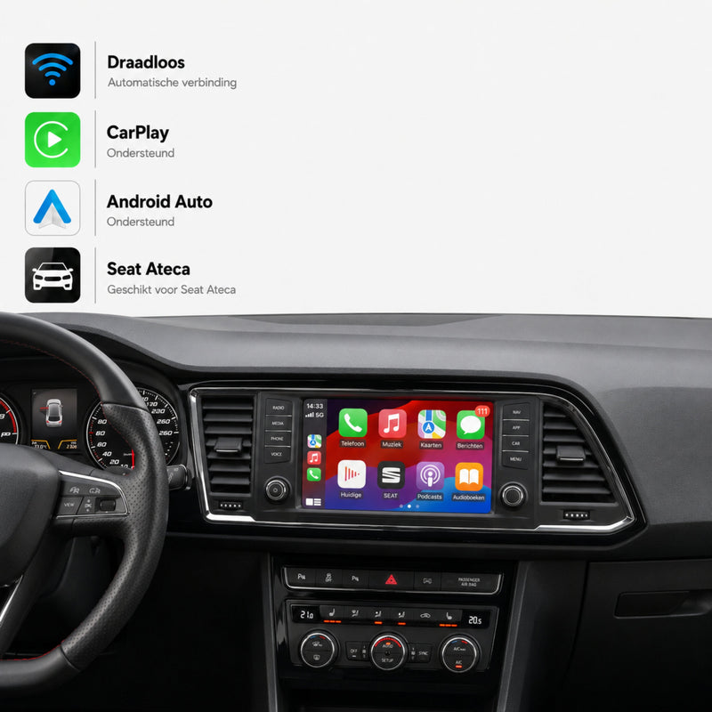 SEAT Ateca | 2016 t/m 2020 | CarPlay & Android Auto Box | MIB-1