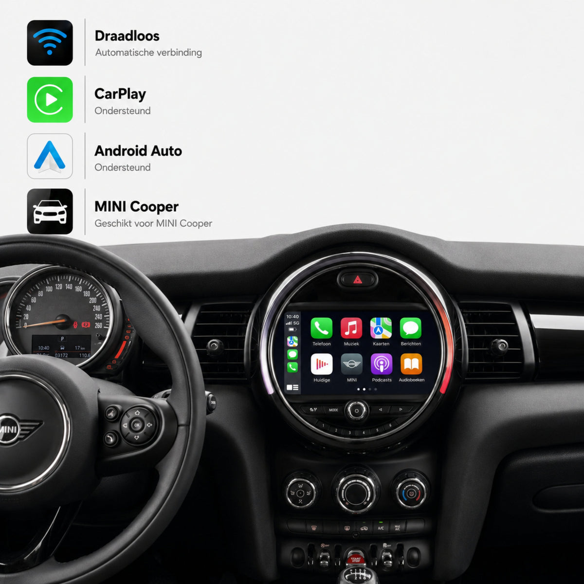MINI Cooper | 2018 t/m 2020 | CarPlay & Android Auto Box-1