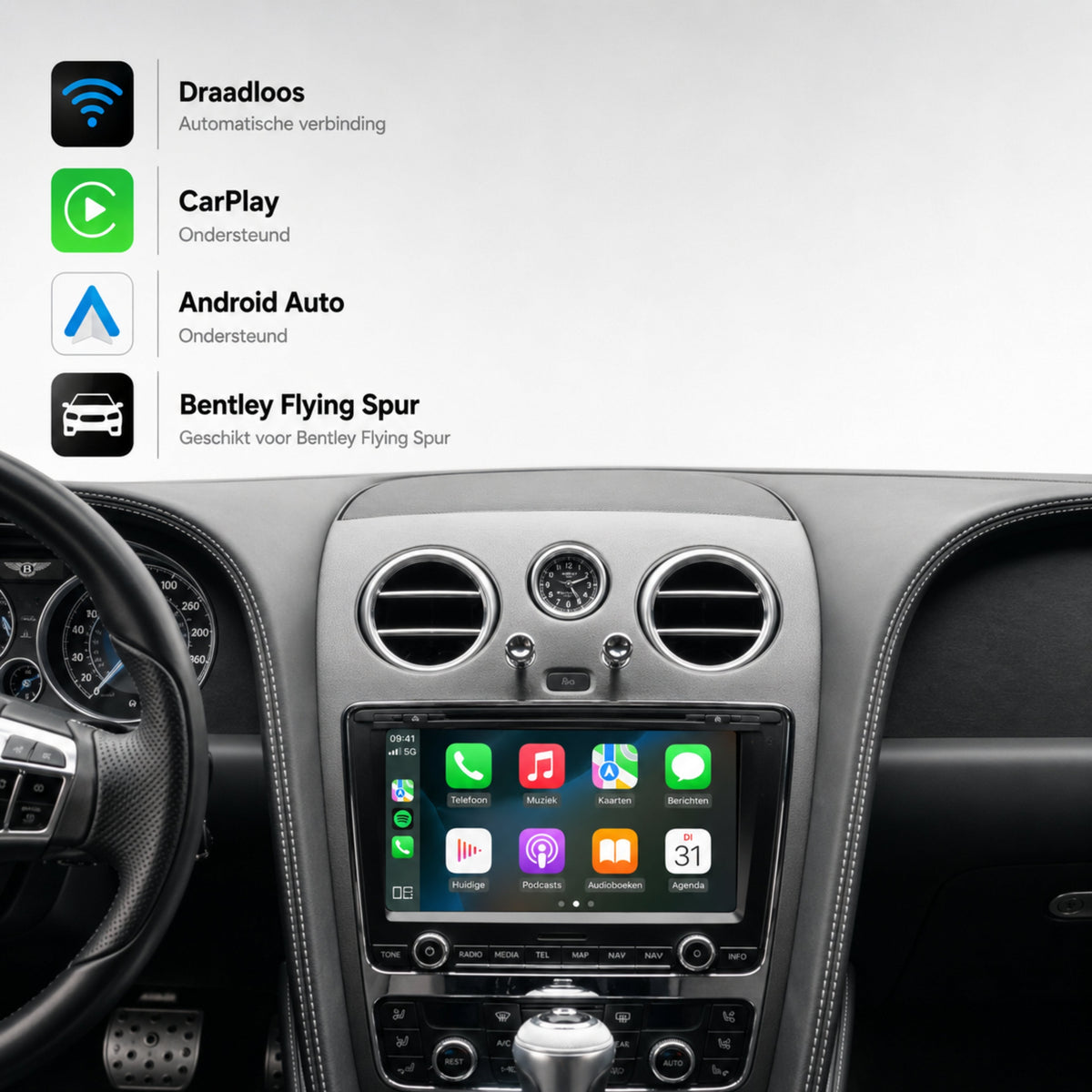 Bentley Flying Spur | 2012 t/m 2019 | CarPlay & Android Auto Box-1