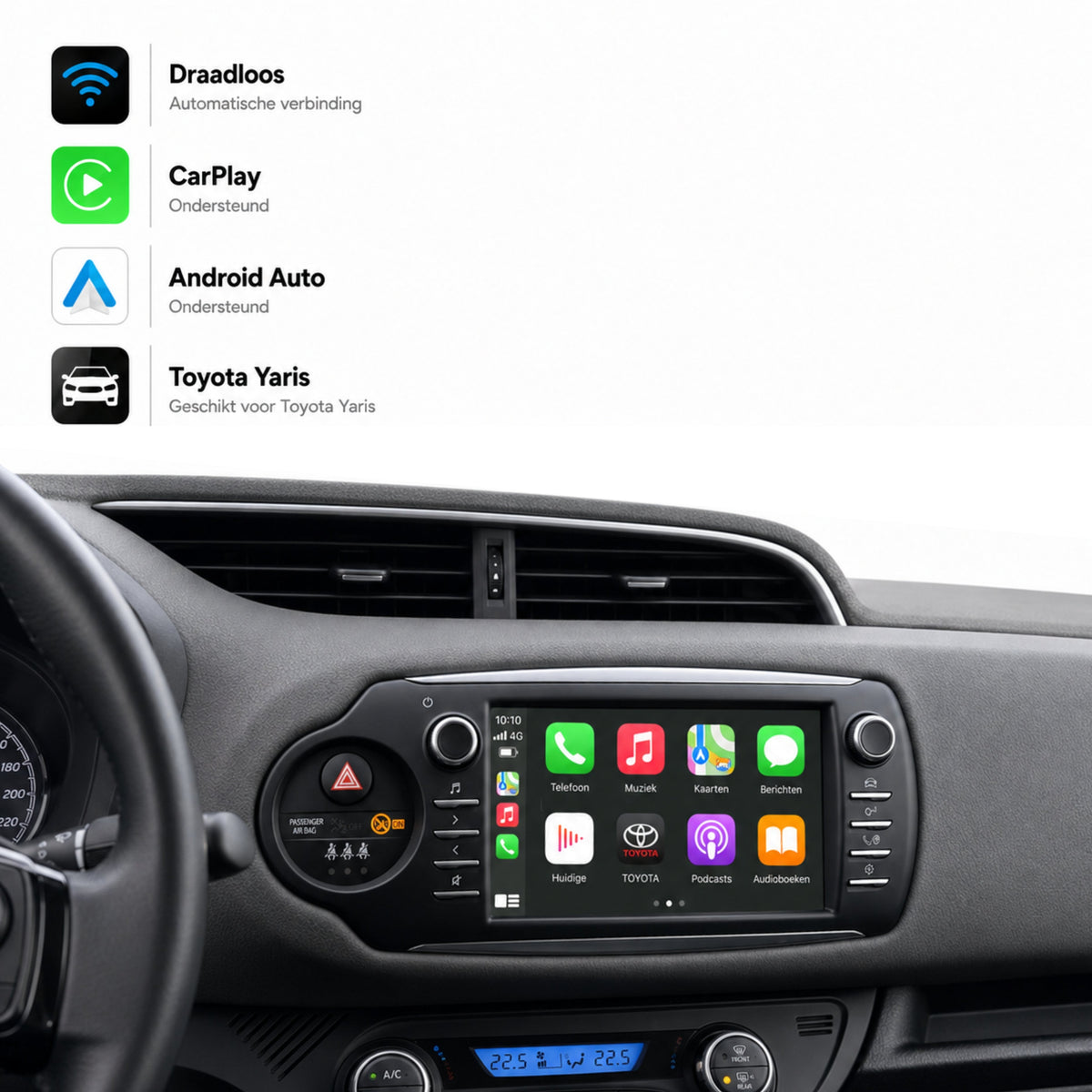 Toyota Yaris | 2017 t/m 2020 | CarPlay & Android Auto Box | Touch 2 | Pioneer
