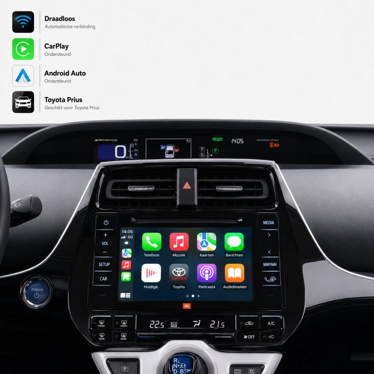 Toyota Prius | 2016 t/m 2018 | CarPlay & Android Auto Box | Touch 2 | Panasonic