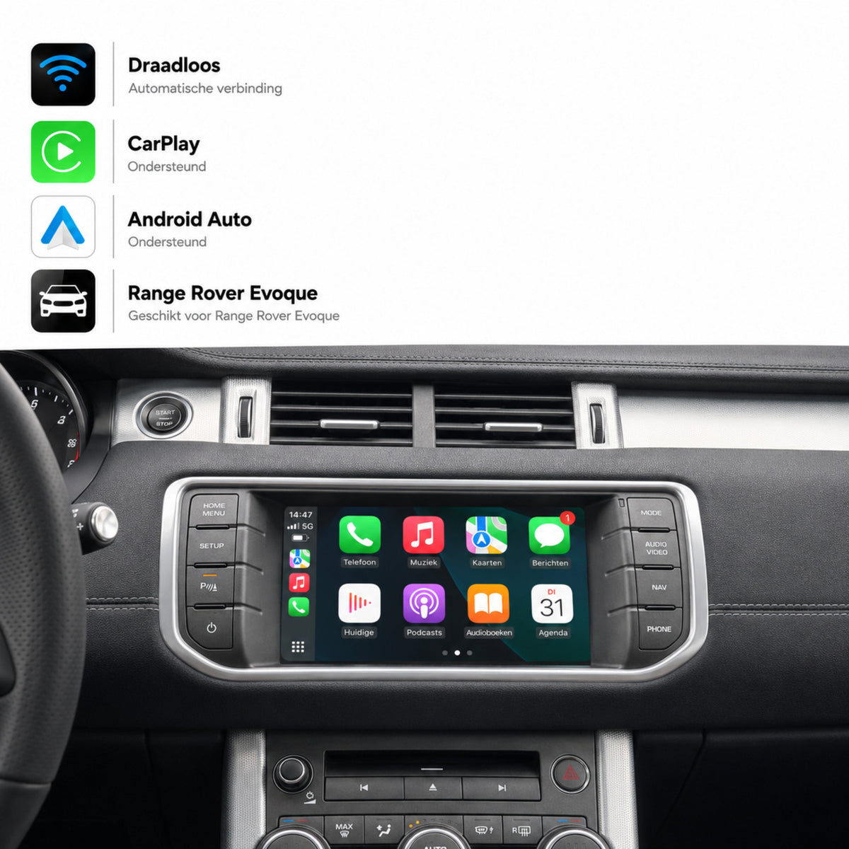 Land Rover Range Rover Evoque | 2011 t/m 2015 | CarPlay & Android Auto Box | Bosch-1