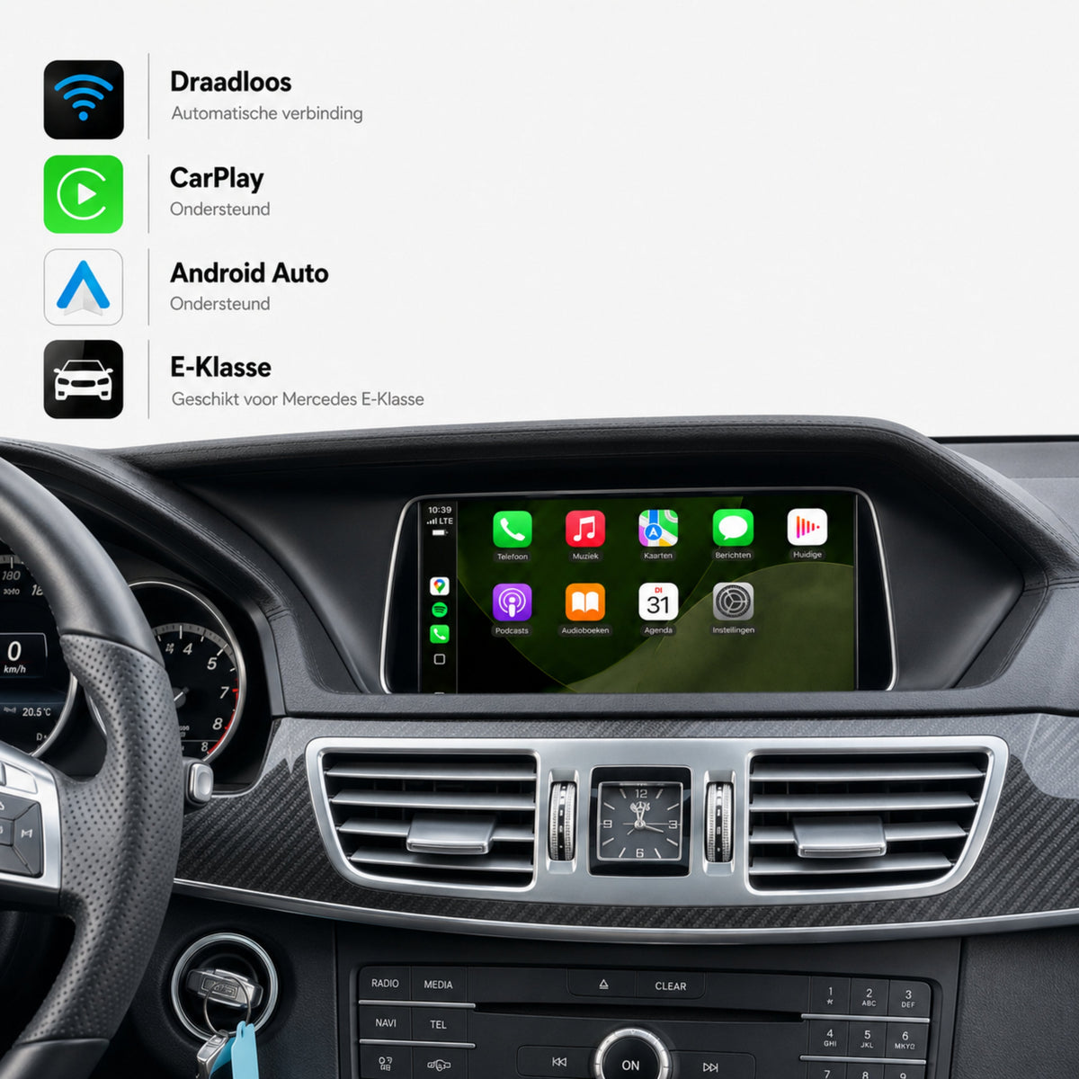 Mercedes E-Klasse W212 | 2015 bis 2016 | CarPlay & Android Auto Box | NTG 5.0