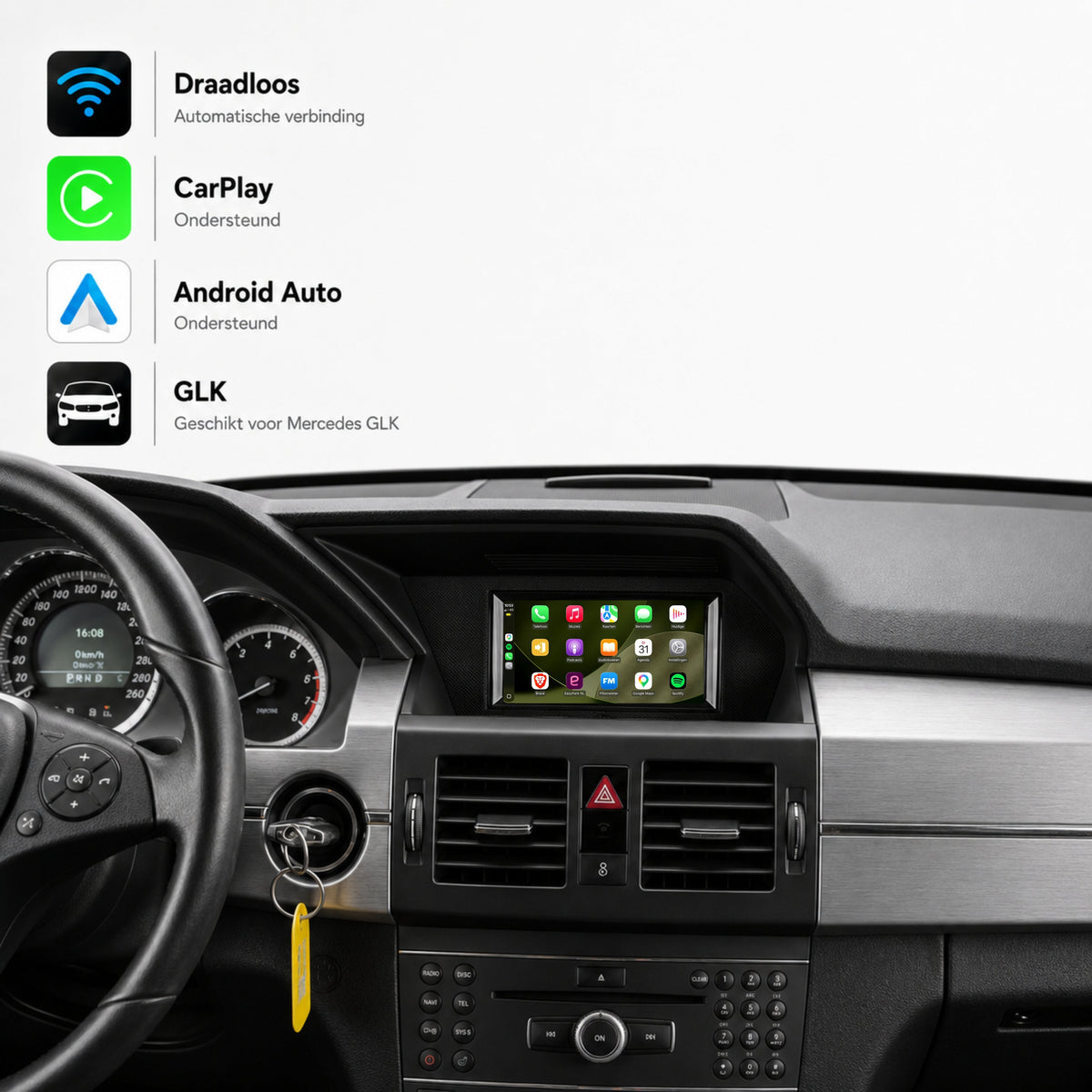 Mercedes klasy GLK | 2008 do 2011 | Moduł CarPlay i Android Auto | NTG 4.0