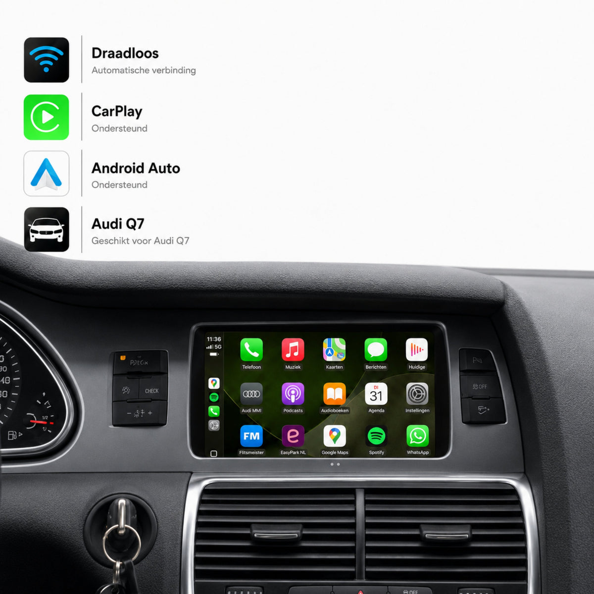 Audi Q7 | 2008 bis 2014 | CarPlay & Android Auto Box | MMI 3G