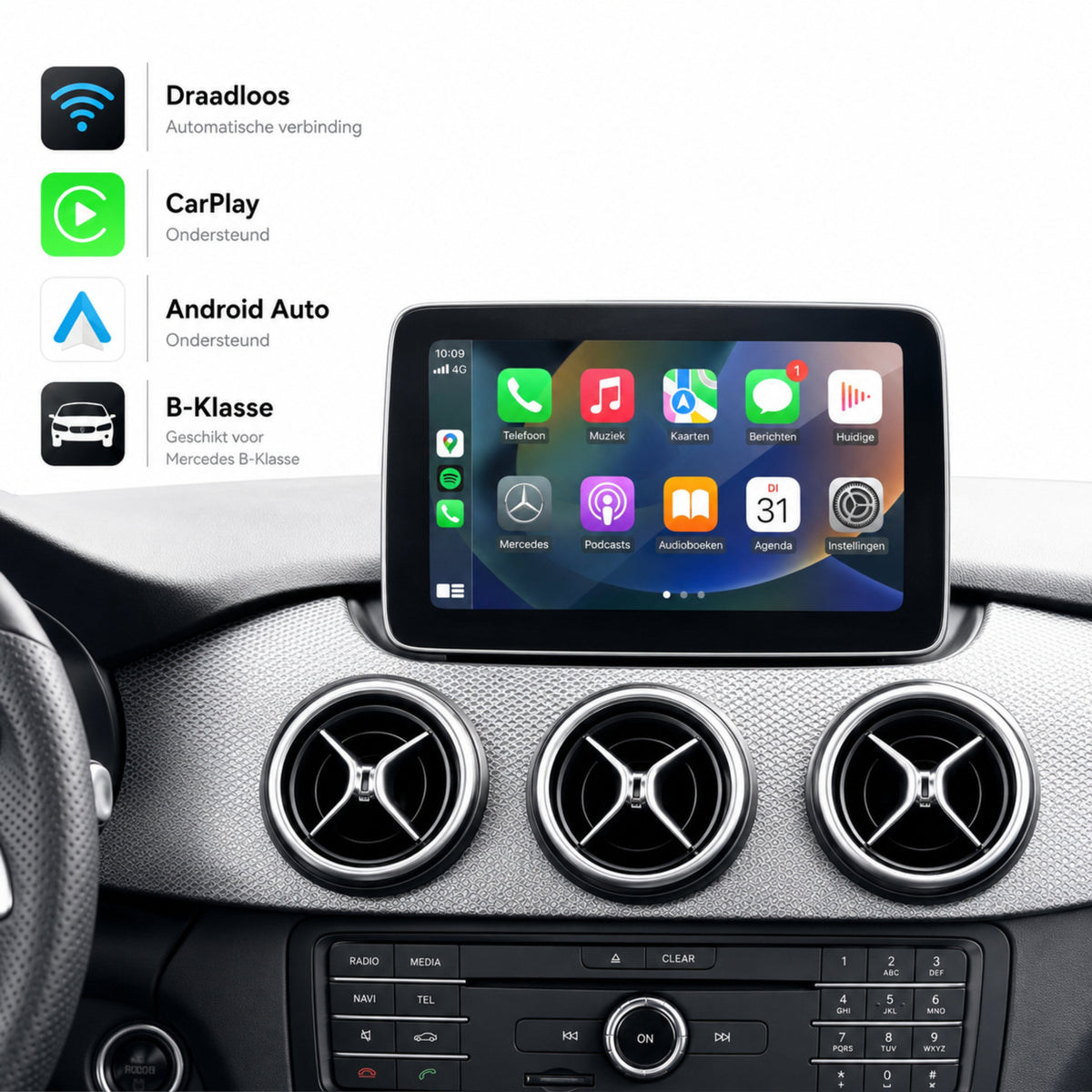 Mercedes B-Klasse W246 | 2015 bis 2018 | CarPlay & Android Auto Box | NTG 5.0