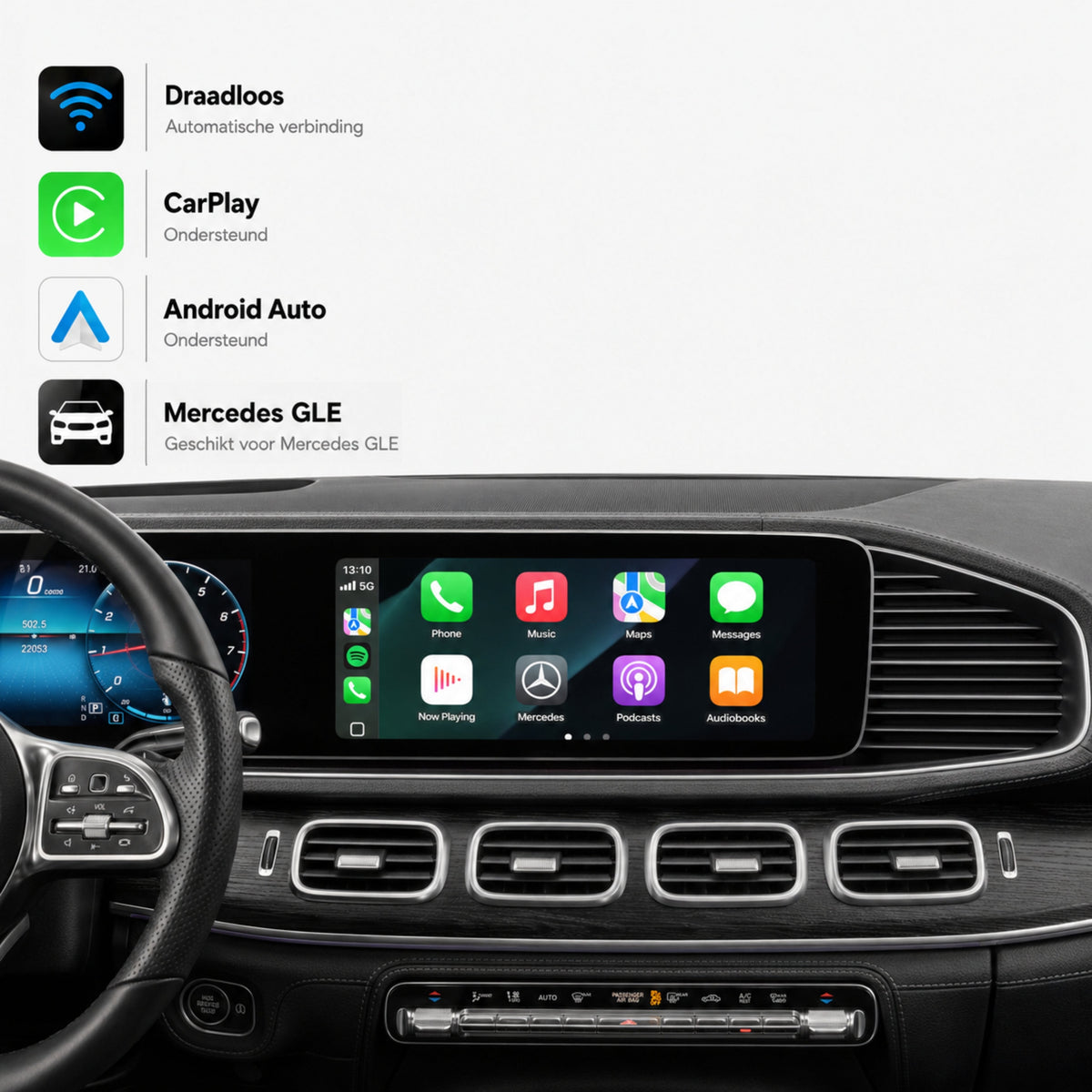 Mercedes GLE-Klasse W167 | 2019 t/m 2026 | CarPlay & Android Auto Box | NTG 6.0 (MBUX)-1