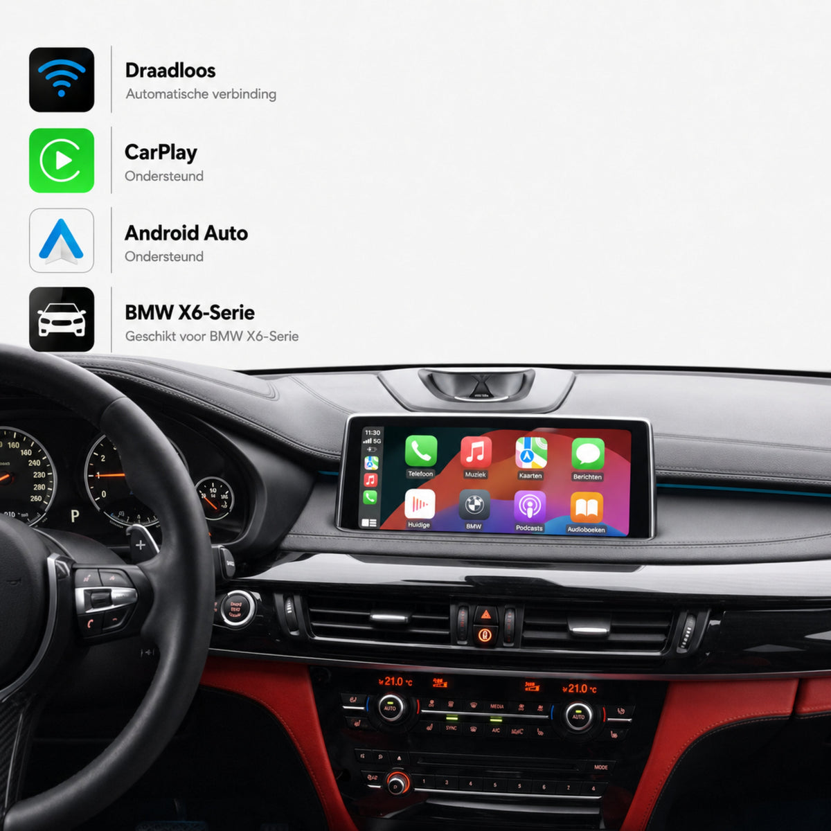 BMW X6 G06 | 2017 t/m 2019 | CarPlay & Android Auto Box | NBT EVO-1