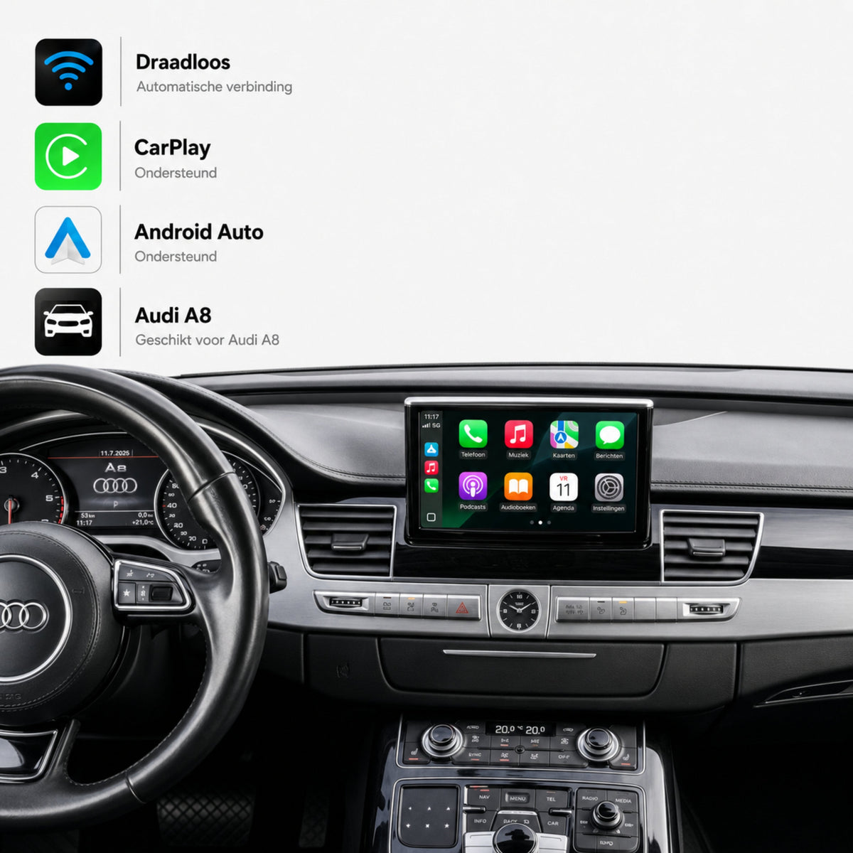 Audi A8 | 2010 t/m 2018 | CarPlay & Android Auto Box | MMI 3G-1