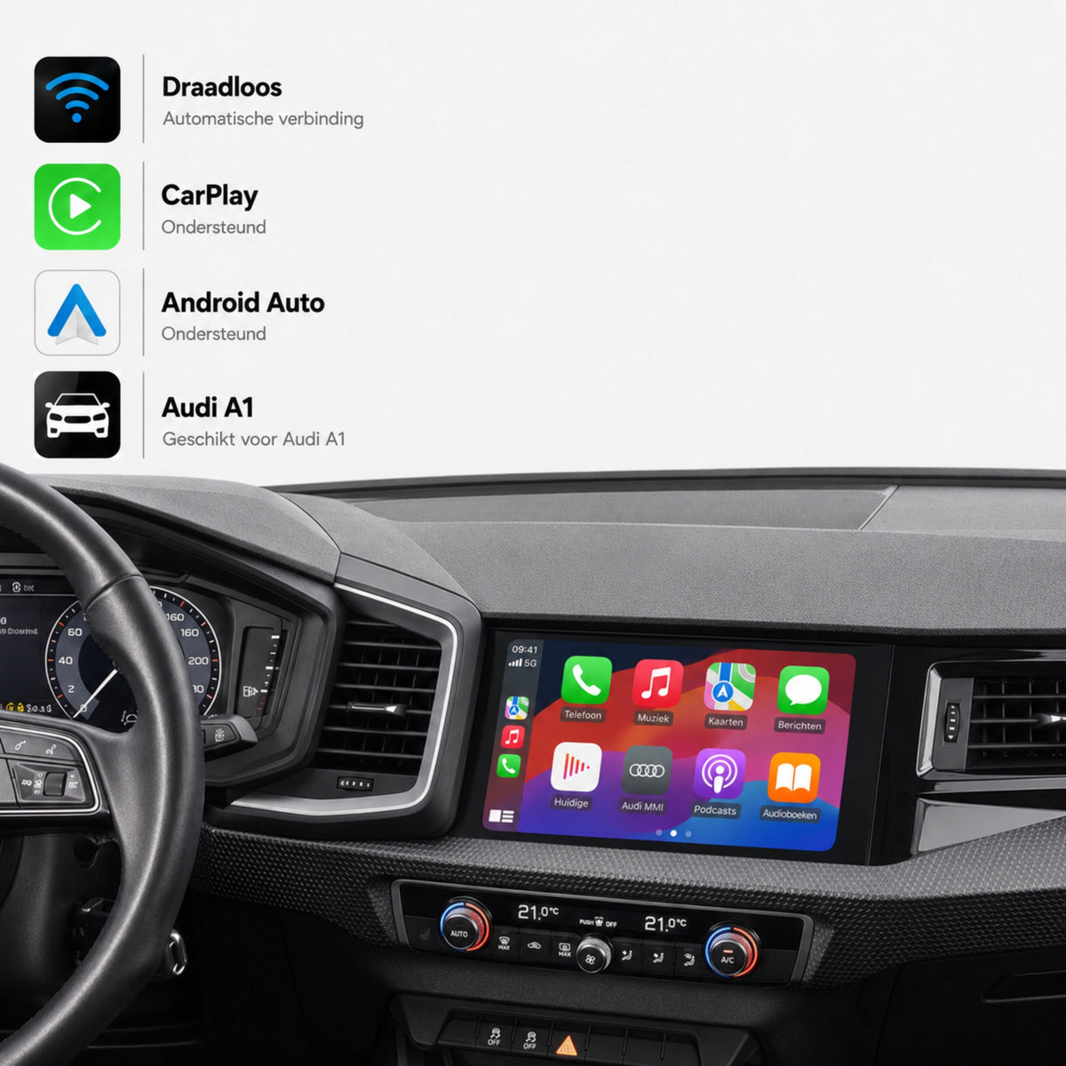 Audi A1 und Audi S1 | 2018 bis 2026 | CarPlay & Android Auto Box | MIB3