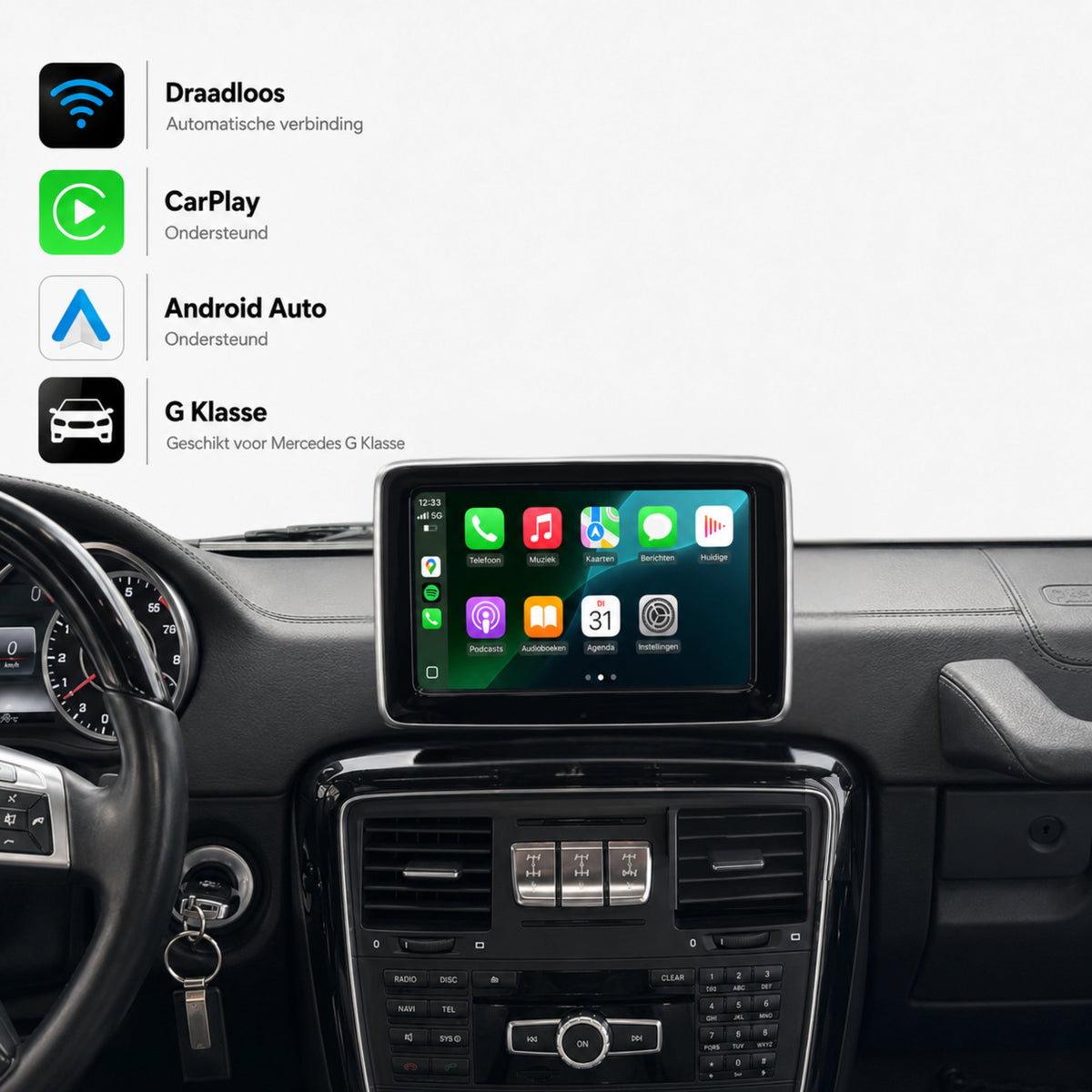 Mercedes G-Klasse W463 | 2012 t/m 2016 | CarPlay & Android Auto Box | NTG 4.5-1