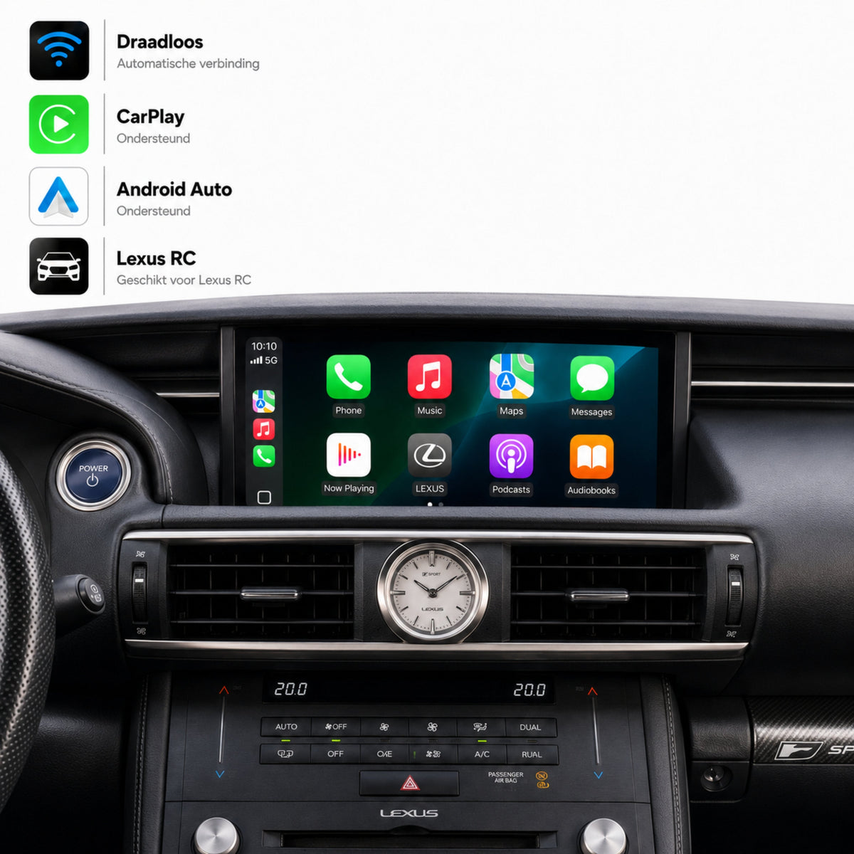 Lexus RC | 2014 al 2018 | Box CarPlay & Android Auto | Touchpad piccolo