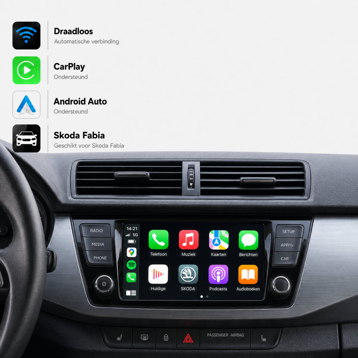 Skoda Fabia | 2015 al 2021 | Box CarPlay & Android Auto | MIB