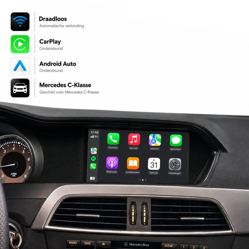 Mercedes C-Klasse W205 | 2011 t/m 2014 | CarPlay & Android Auto Box | NTG 4.5-1