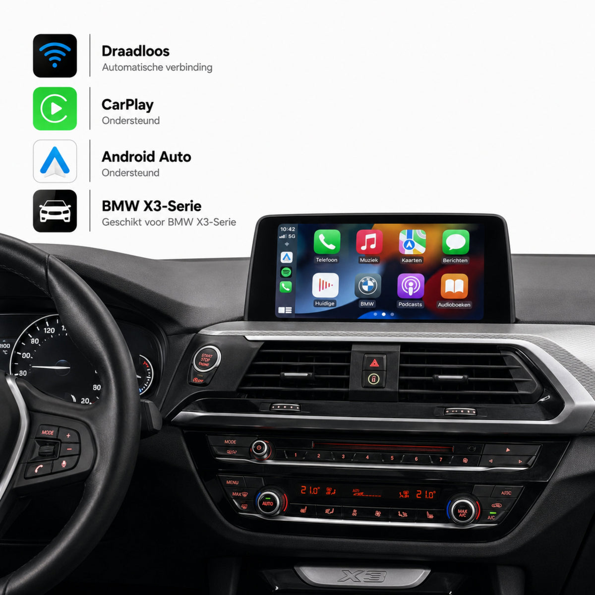 BMW X3 G01 | 2017 to 2021 | CarPlay & Android Auto Box | NBT EVO