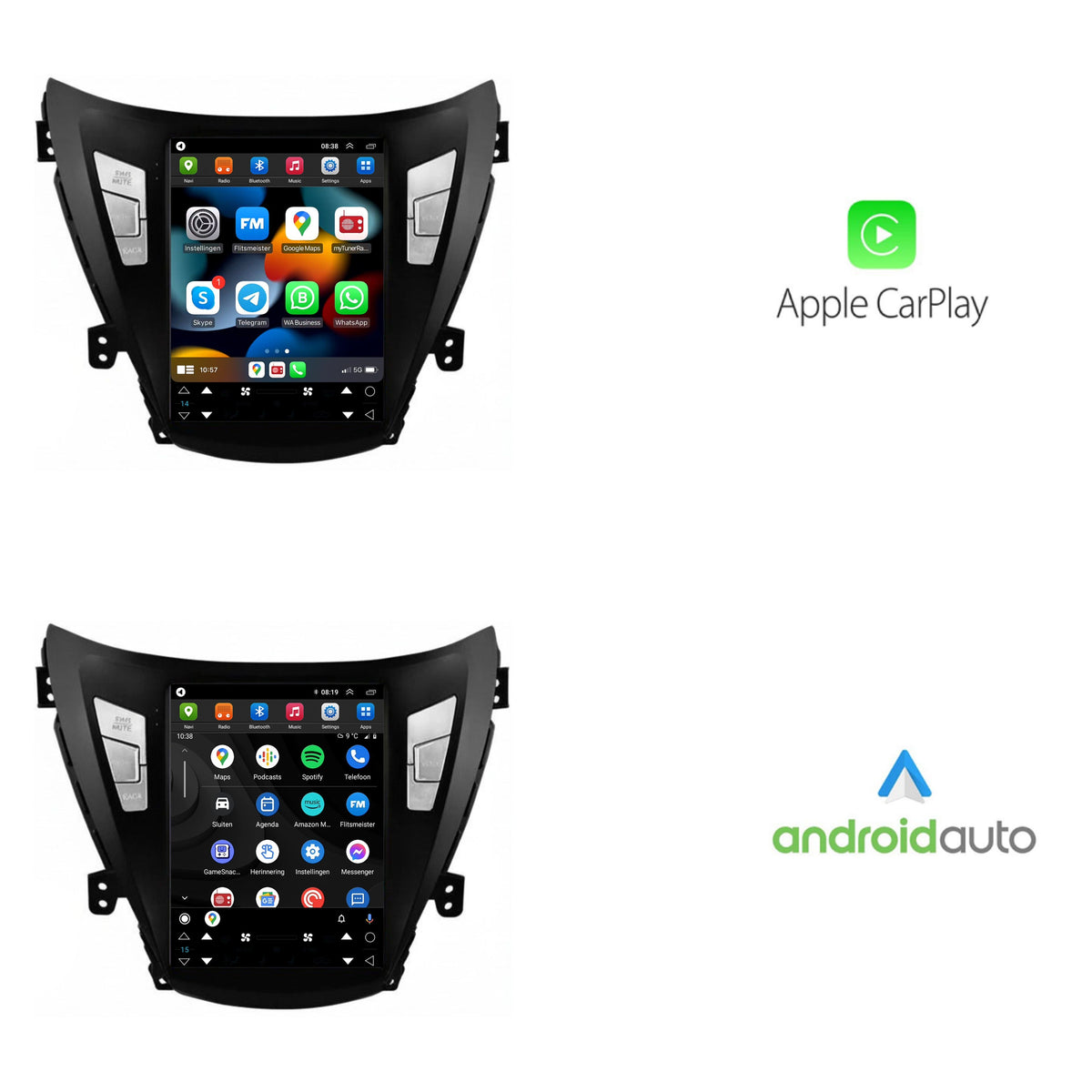 Hyundai Elantra Avante i35 CarPlay & Android Auto autoradio | 2011 t/m 2013 | Android 15 | Davilon-2