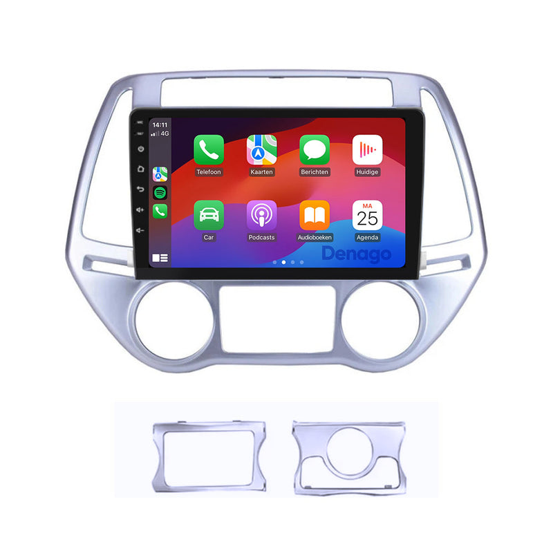Hyundai i20 CarPlay autoradio | 2008 t/m 2014 | Denago DNG-A154 | 9 inch | Android 13 | Draadloos CarPlay & Android Auto-5