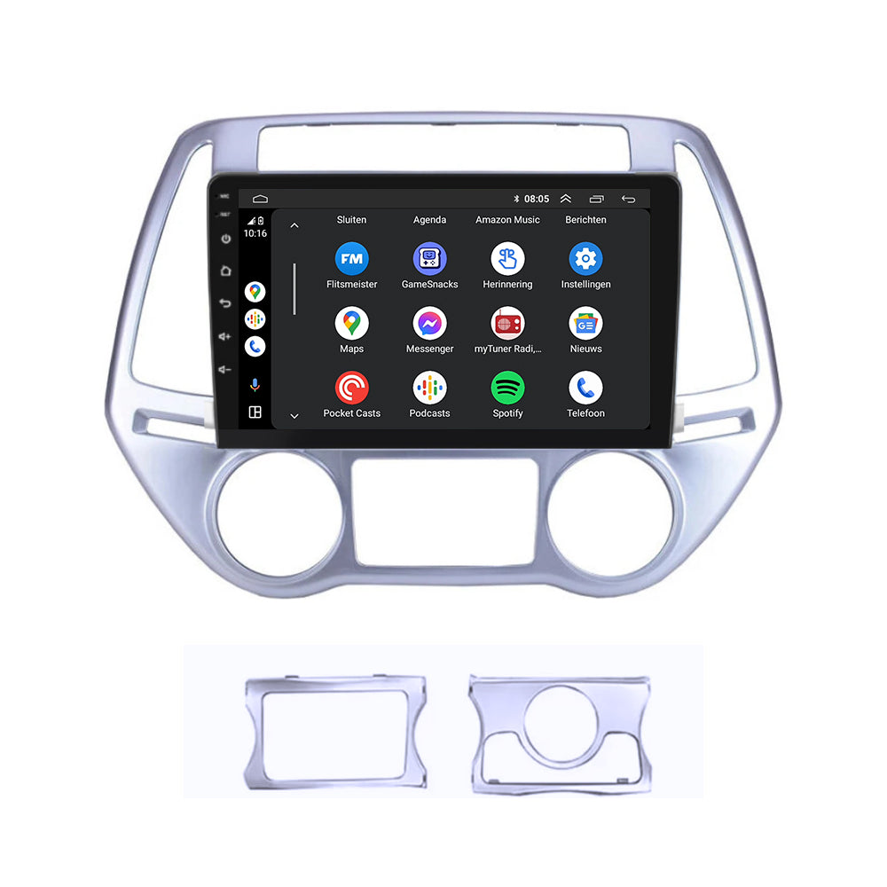 Hyundai i20 | Android 13 | Autoradio | 2008 t/m 2014 | CarPlay & Android Auto-4