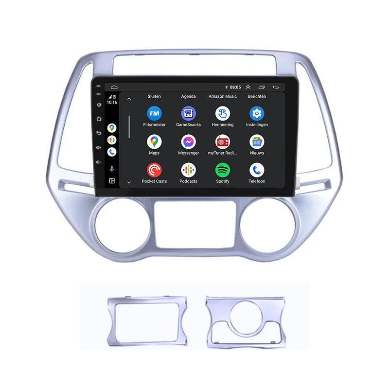 Hyundai i20 | Android 13 | Autoradio | 2008 t/m 2014 | CarPlay & Android Auto-4