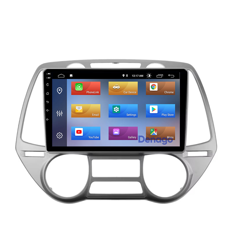 Hyundai i20 CarPlay autoradio | 2008 t/m 2014 | Denago DNG-A336 | 9 inch | Android 13 | Draadloos CarPlay & Android Auto