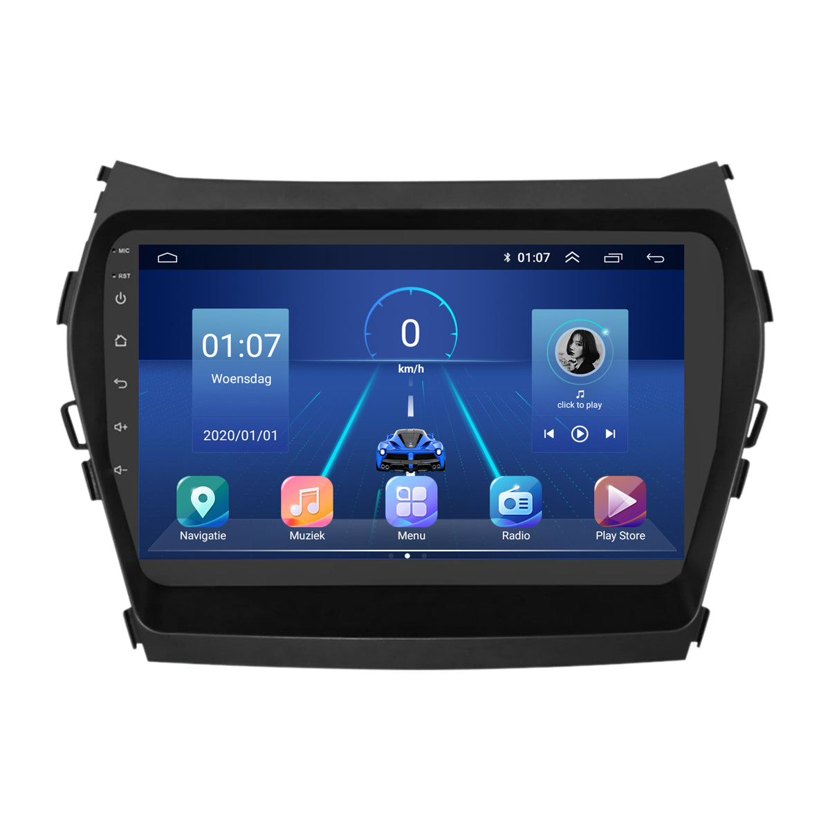 Hyundai Santa Fe CarPlay & Android Auto autoradio | 2012 t/m 2018 | Android 15 | Davilon-5