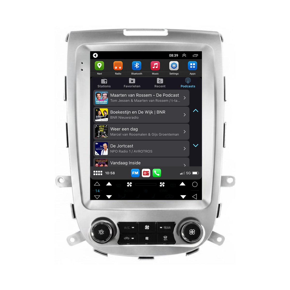 Hyundai Santa Fe 2 CarPlay & Android Auto autoradio | 2006 t/m 2012 | Android 15 | Davilon | Zilver-5