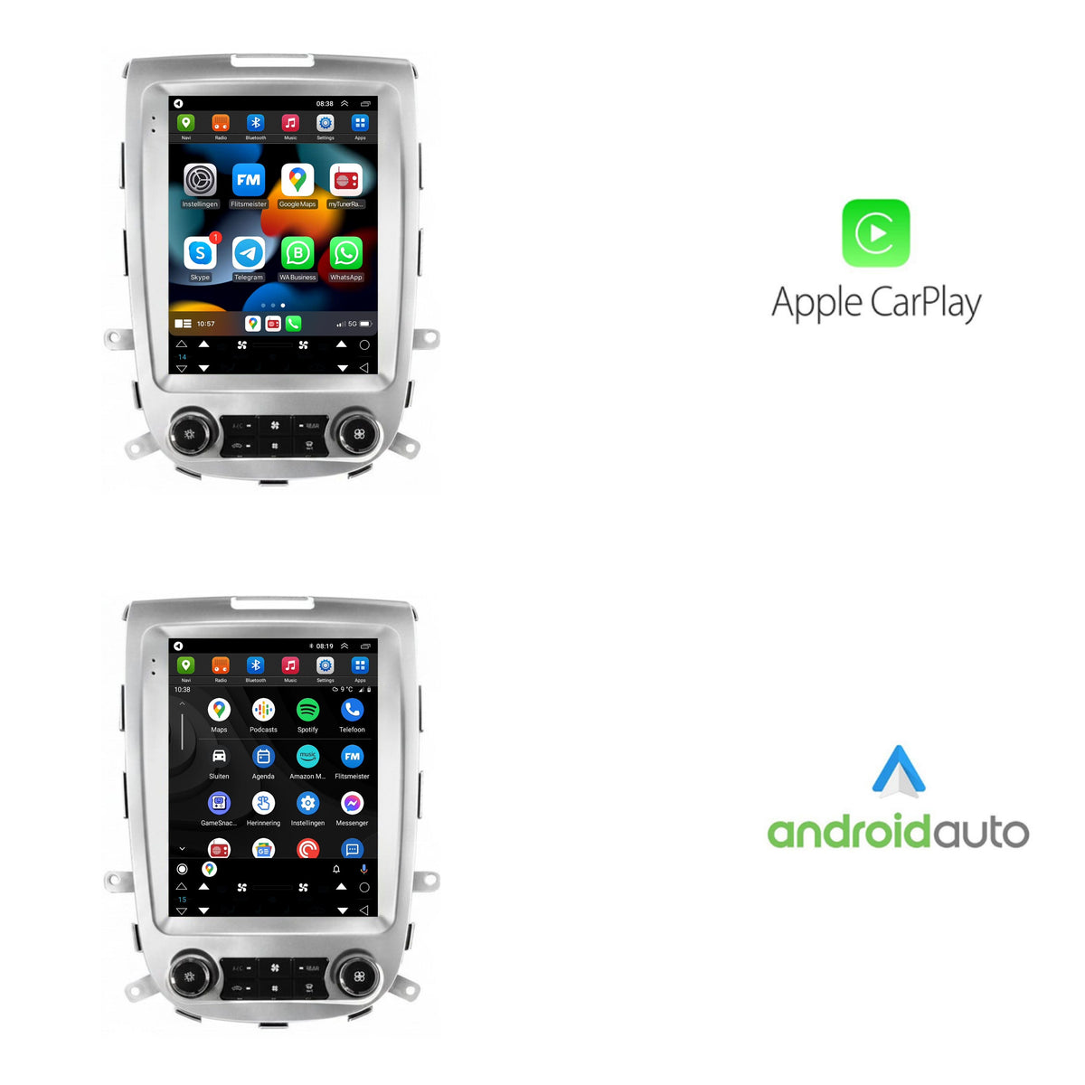 Hyundai Santa Fe 2 CarPlay & Android Auto autoradio | 2006 t/m 2012 | Android 15 | Davilon | Zilver-2