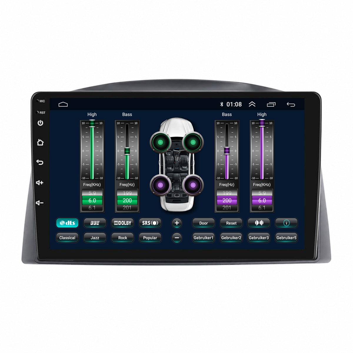 Jeep Grand Cherokee CarPlay & Android Auto autoradio | 2004 t/m 2007 | Android 15 | Davilon | 10 inch-7