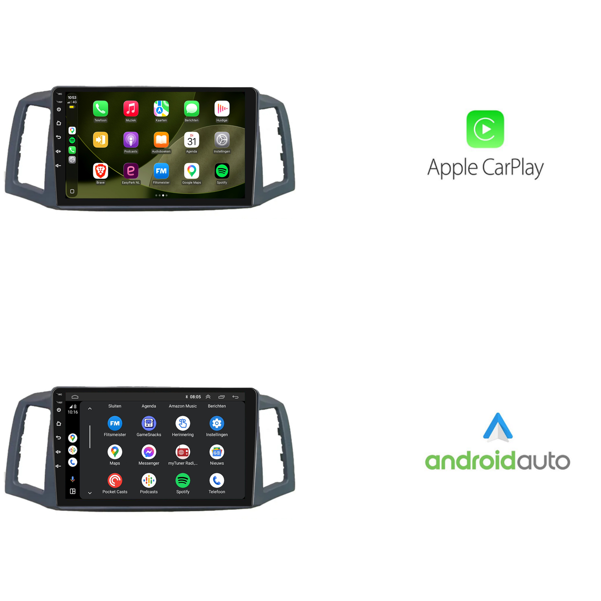 Jeep Grand Cherokee CarPlay & Android Auto car radio | 2004 to 2007 | Android 13 | Davilon | 9 inch
