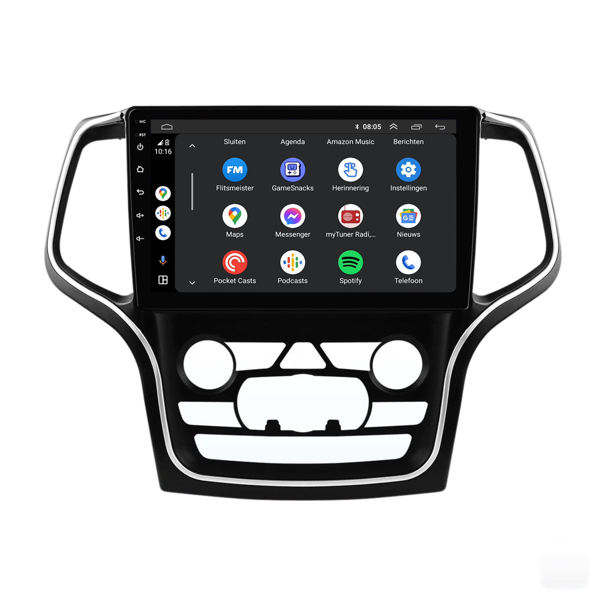 Jeep Grand Cherokee CarPlay & Android Auto autoradio | 2014 t/m 2020 | Android 15 | Davilon-3