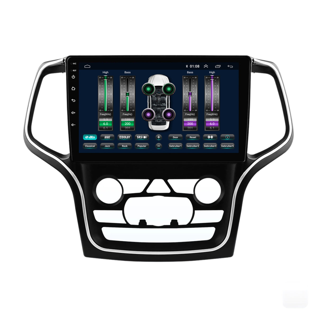 Jeep Grand Cherokee CarPlay & Android Auto autoradio | 2014 t/m 2020 | Android 15 | Davilon-7